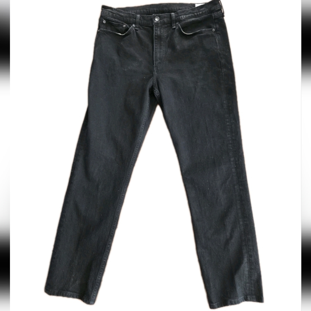 Rag & Bone Fit 2 Slim Jeans Mens Size 33 X 32 Black Denim Five Pockets MED22S